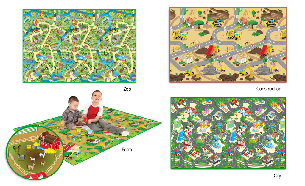 Set of Extra Large Play Mats (200 x 120cm) Set of 4, Learning SPACE