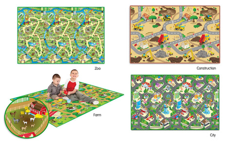 Set of Extra Large Play Mats (200 x 120cm) Set of 4, Learning SPACE