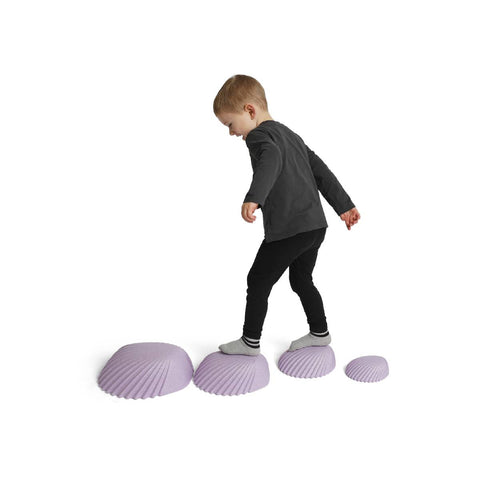 Shell Balance Pods 4 pk-Balancing Equipment,Gross Motor and Balance Skills,Stepping Stones-Learning SPACE