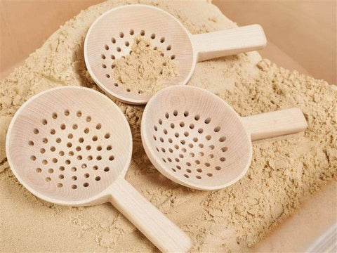Short Handle Holey Spoons (3Pk)-Spoons-Baby Bath. Water & Sand Toys,Cosy Direct,Cosy Outdoor,Outdoor Sand Pits,Sand,Sand Pit,Water & Sand Toys-Learning SPACE