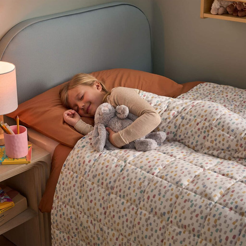 Silentnight Kids’ Weighted Blanket 3kg – Reversible Spot & Stripe, Bedding Learning SPACE