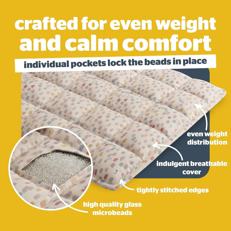 Silentnight Kids’ Weighted Blanket 3kg – Reversible Spot & Stripe, Bedding Learning SPACE
