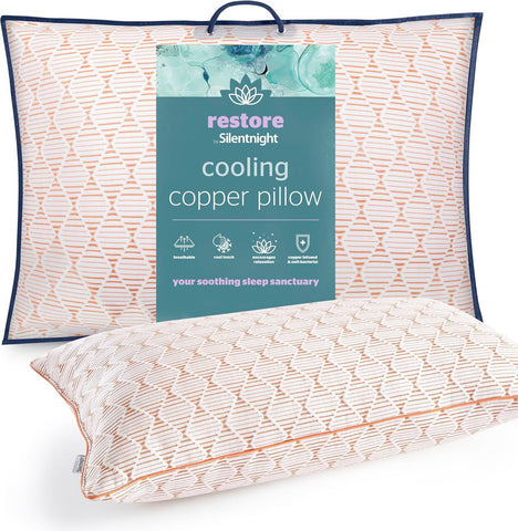 Silentnight Restore Cooling Copper Pillow, Bedding Learning SPACE