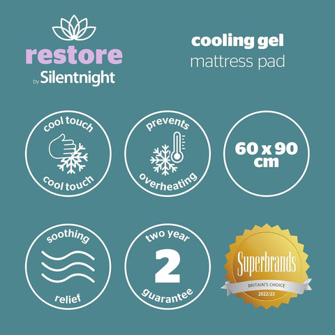 Silentnight Restore Cooling Gel Mattress Pad, Bedding Learning SPACE