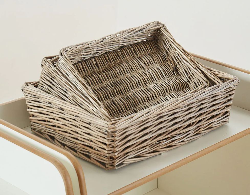 Silvery Padstow Basket Large (1Pk), Learning SPACE