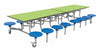 Sixteen Seat Rectangular Mobile Folding Table, Lime Blue Learning SPACE