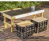 Slim Crate Chalk Table With Crate Seats, Learning SPACE