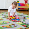 Small World Road Map Indoor/Outdoor Carpet Set of 4, Learning SPACE