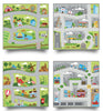 Small World Road Map Indoor/Outdoor Carpet Set of 4, Learning SPACE