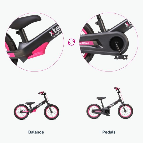SmarTrike Xtend 3 Stage Bicycle - 12" Balance bike to Pedal bike 14", Learning SPACE