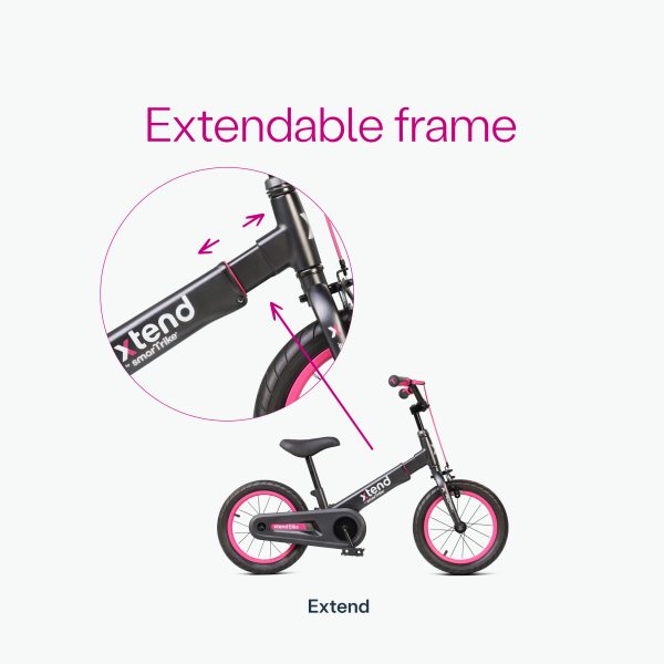 SmarTrike Xtend 3 Stage Bicycle - 12" Balance bike to Pedal bike 14", Learning SPACE