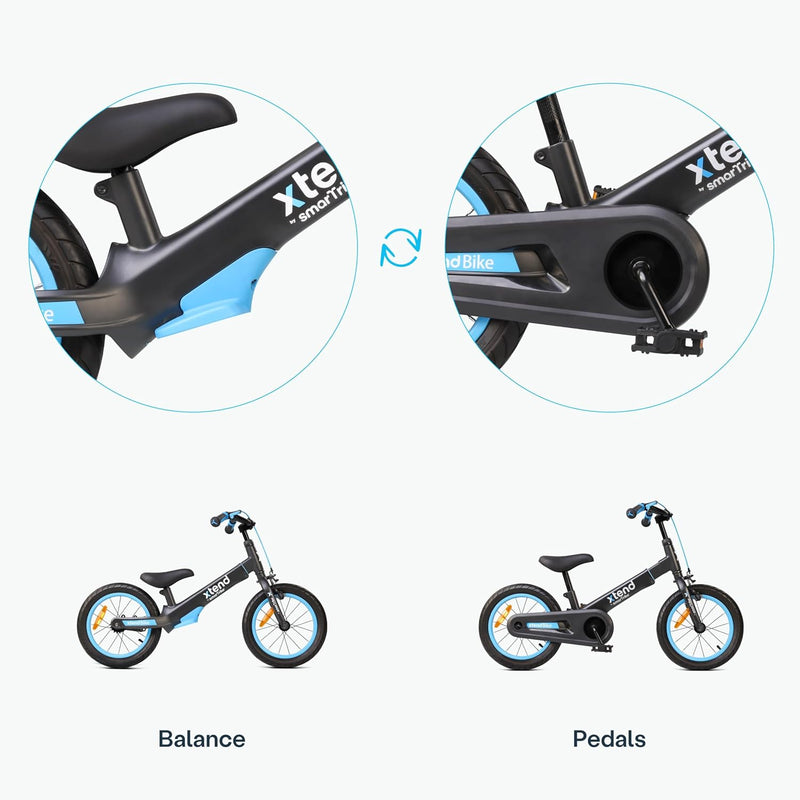 SmarTrike Xtend 3 Stage Bicycle - 12" Balance bike to Pedal bike 14", Learning SPACE