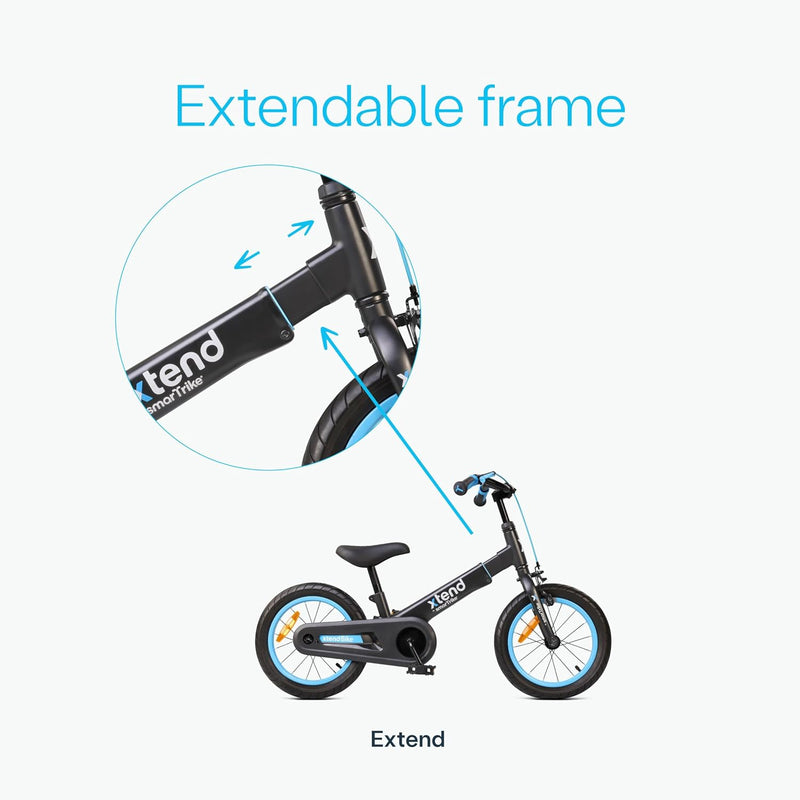 SmarTrike Xtend 3 Stage Bicycle - 12" Balance bike to Pedal bike 14", Learning SPACE