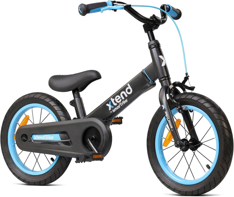 SmarTrike Xtend 3 Stage Bicycle - 12" Balance bike to Pedal bike 14", Blue Learning SPACE