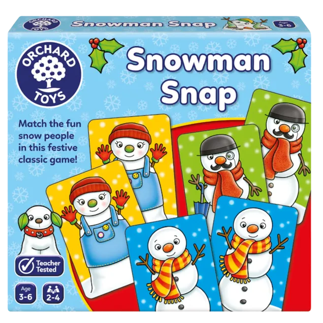 Snowman Snap Matching Game-Calming & Anxiety,Christmas,Christmas 2025,communication,Matching,Stocking Stuffers,Table Top & Family Games-Learning SPACE