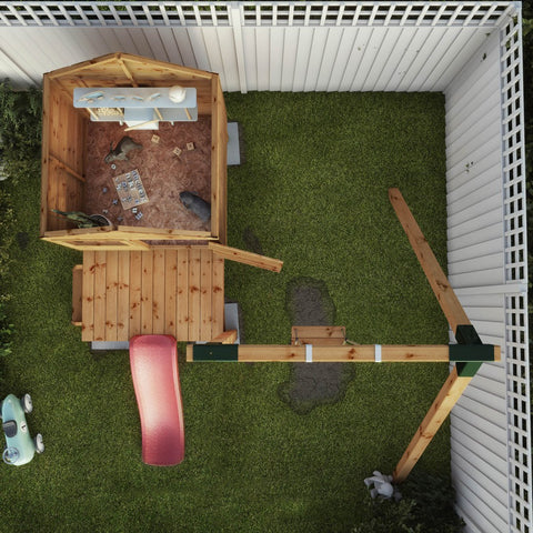 Snug Playhouse - Optional Tower With Slide or Activity Set-Dropship,Forest School & Outdoor Garden Equipment,Mercia Garden Products,Outdoor Playhouse,Play Houses,Playground Equipment,Playhouses-Learning SPACE