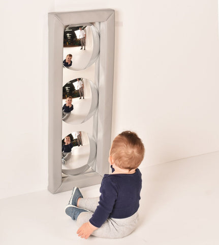 Soft Frame Mirror with 3 Dome Bubbles, Learning SPACE