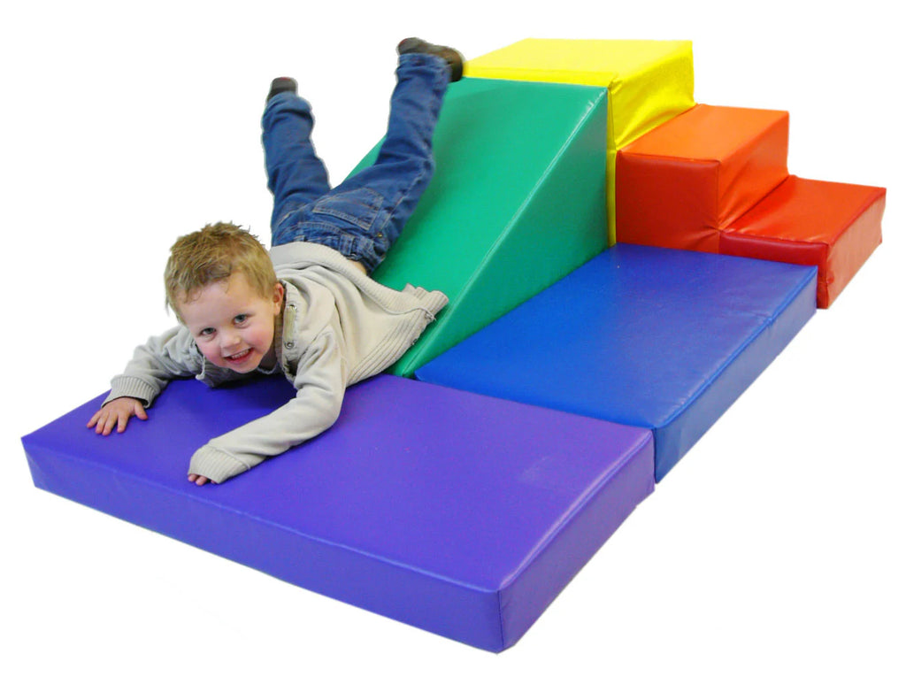 Soft Play Rainbow corner-Gross Motor and Balance Skills,Rainbow Theme Sensory Room,Soft Play Sets-Learning SPACE