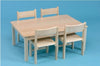 Solid Beech Rectangular Table & 21Cm Beech Stacking Chairs (4 Pack), Learning SPACE