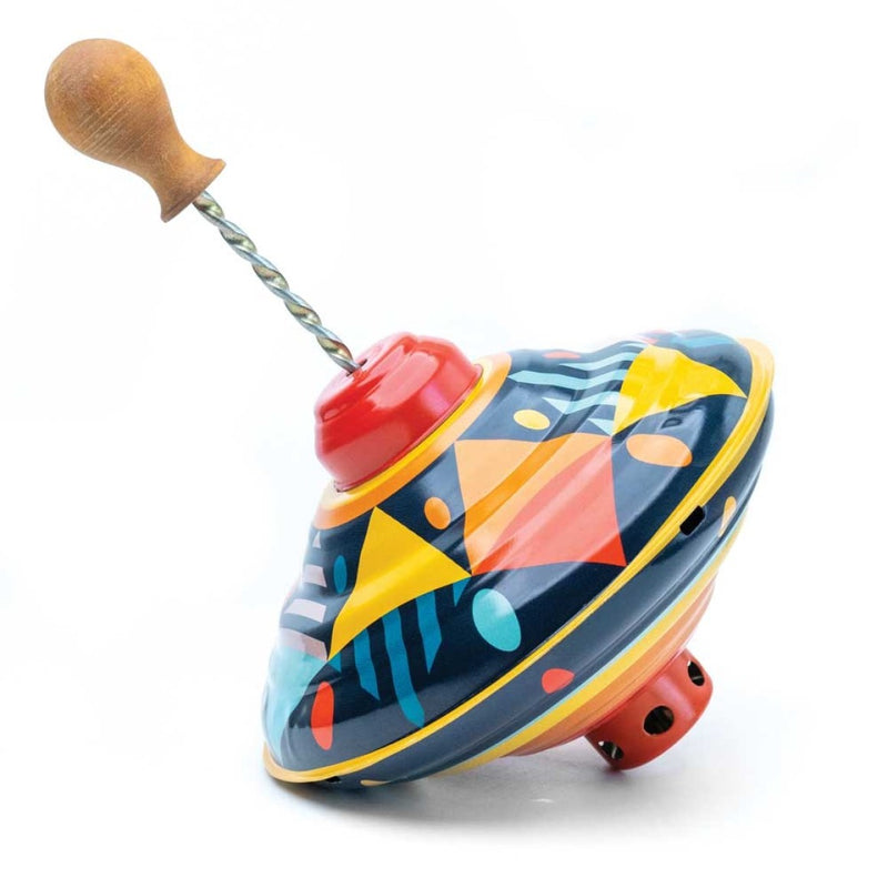 Spinning Top with Sound/Wood Handle -Confetti, Learning SPACE