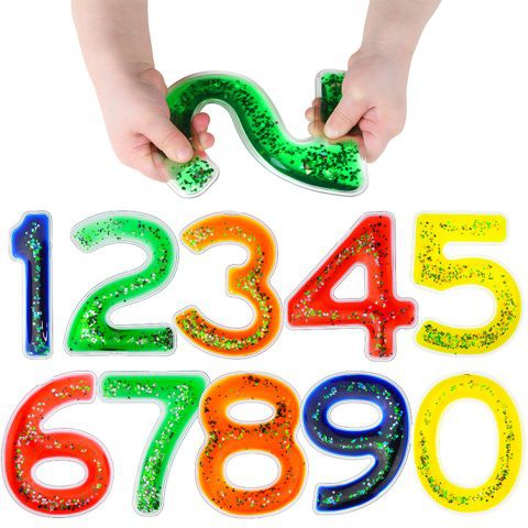 Squidgy Sparkle Gel Numbers 0-9-AllSensory,Calming & Anxiety,Counting Numbers & Colour,Dyscalculia,Early Years Literacy,Early Years Maths,Fidget,Fidget Sets,Helps With,Learning Difficulties,Light Box Accessories,Literacy Toys,Maths,Maths Toys,Neuro Diversity,Playlearn,Primary Maths,SCOTEXCEL,Sensory Seeking,Tactile Toys & Books,Toys for Anxiety,Visual Sensory Toys-Learning SPACE