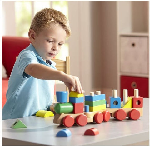 Stacking Train Wooden Toy – Classic Play with a Colourful Twist!-Baby Wooden Toys,Building Blocks,Cars & Transport,Discontinued,Gifts For 6-12 Months Old,Imaginative Play,Nursery,Nurture Room,Sound. Peg & Inset Puzzles,Stacking Toys & Sorting Toys,Stock-Learning SPACE