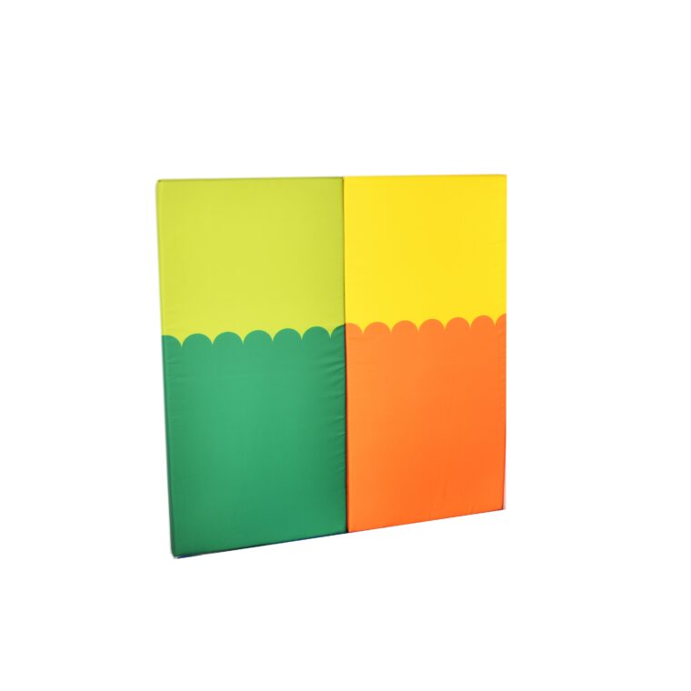 Standard 1.2m Soft Play Wall Pads, Green/Yellow - Pair Learning SPACE