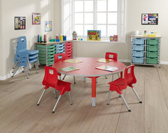 Start Right Height Adjustable Table - Semi-Circular-Classroom Furniture,Classroom Table,Corner & Semi-Circle,Height Adjustable,Metalliform,Start Right,Table,Wellbeing Furniture-Learning SPACE
