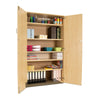 Stock Cupboard 1 Fixed and 4 Adjustable Shelves-Cupboards,Cupboards With Doors,Dropship,Wellbeing Furniture-Maple-MAP1800C-Learning SPACE