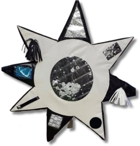 Calm & Play Tactile Sensory Soft Play Star-AllSensory,Baby Sensory Toys,Baby Soft Play and Mirrors,Matrix Group,Soft Play Sets,Star & Galaxy Theme Sensory Room-Black/ White-LSSI002BW-Learning SPACE