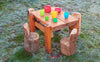 Sweet & Simple Tree Stump Seats (4Pk)-Children's Wooden Seating,Cosy Direct,Cosy Outdoor,Forest School & Outdoor Garden Equipment,Outdoor Furniture,Outdoor Seating,Toddler Seating-Learning SPACE
