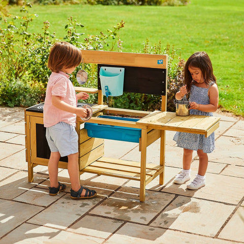 TP Deluxe Wooden Mud Kitchen-Forest School & Outdoor Garden Equipment,Imaginative Play,Kitchens & Shops & School,Messy Play,Mud Kitchen,Outdoor Sand & Water Play,Playground Equipment,Stock,TP Toys,Water & Sand Toys-Learning SPACE