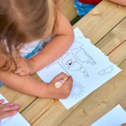 TP Deluxe Wooden Picnic Table Sandpit (UK Mainland Only)-Bench,Dropship,Messy Play,Outdoor Sand & Water Play,Outdoor Sand Pits,Picnic Table,TP Toys,Water & Sand Toys,Wooden Table-Learning SPACE