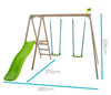 TP Forest Multiplay Double Wooden Swing Set & Slide (UK Mainland Only)-Dropship,Outdoor Slides,Outdoor Swings,swing,TP Toys,UPOUAWEH7561-Learning SPACE