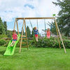 TP Forest Multiplay Double Wooden Swing Set & Slide (UK Mainland Only)-Dropship,Outdoor Slides,Outdoor Swings,swing,TP Toys,UPOUAWEH7561-Learning SPACE
