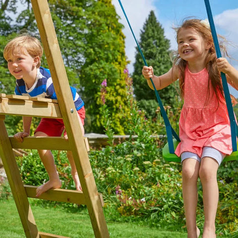 TP Forest Multiplay Double Wooden Swing Set & Slide (UK Mainland Only)-Dropship,Outdoor Slides,Outdoor Swings,swing,TP Toys,UPOUAWEH7561-Learning SPACE