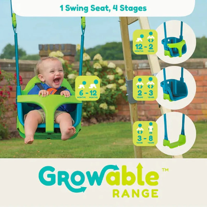 TP Forest Multiplay Single Wooden Swing Set & Slide (UK Mainland Only), Learning SPACE