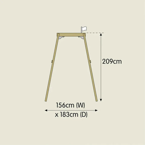 TP Forest Wooden Single Swing Set (UK Mainland Only), Learning SPACE