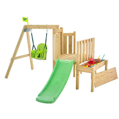 TP Forest toddler Swing Set & Slide (UK Mainland Only)-Baby Slides,Baby Swings,Dropship,Eco Friendly,Outdoor Slides,Outdoor Swings,Playground Equipment,TP Toys-Learning SPACE