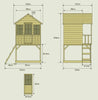 TP Hill Top Wooden tower Playhouse (UK Mainland Only), Learning SPACE