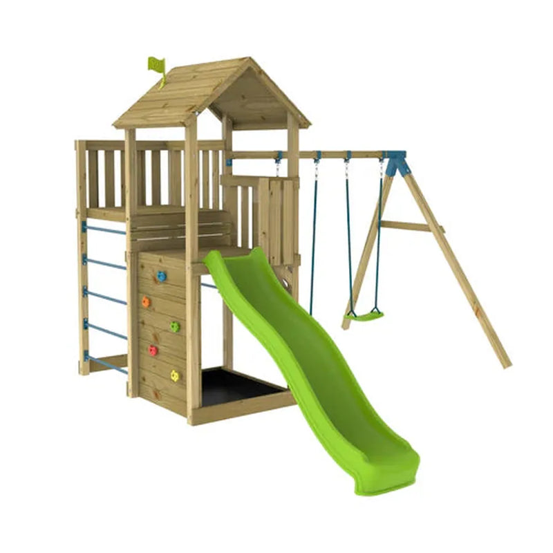 TP Skywood Wooden Climbing Frame (UK Mainland Only), Sky Deck & Slide Learning SPACE