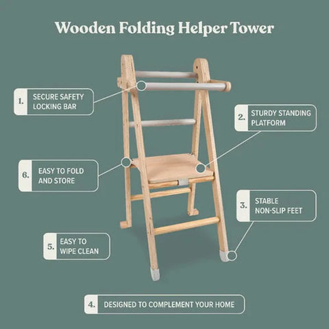 TP Step up Wooden Folding Helper Tower, Learning SPACE