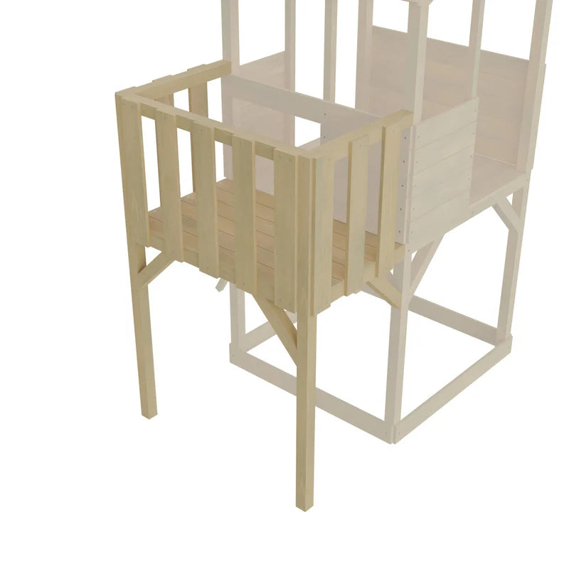 TP Treehouse Wooden Play Tower Wooden Balcony (Accessory Only), Learning SPACE