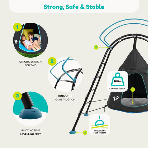 TP UFO Den & Climbing Frame (Only Available for delivery UK Mainland)-Dropship,Outdoor Climbing Frames,Outdoor Dens,Outdoor Swings,Play Dens,Playground Equipment,Seasons,Sensory Climbing Equipment,Sensory Dens,Stock,Summer,TP Toys-Learning SPACE