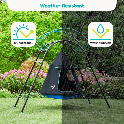 TP UFO Den & Climbing Frame (Only Available for delivery UK Mainland)-Dropship,Outdoor Climbing Frames,Outdoor Dens,Outdoor Swings,Play Dens,Playground Equipment,Seasons,Sensory Climbing Equipment,Sensory Dens,Stock,Summer,TP Toys-Learning SPACE