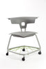 Teenager+ Ruckus Stack Chair With Storage Rack, Warm Grey Chrome Learning SPACE