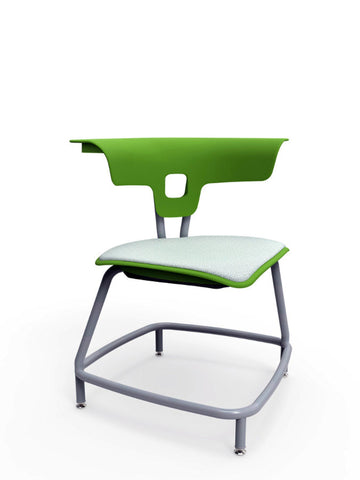 Teenager+ Ruckus Stack Chair Without Storage Rack-Classroom Chairs,Dropship,Full Size Seating,KI Europe,Movement Chairs & Accessories,Ruckus,Seating,Wellbeing Furniture-Zesty Lime-Chrome-RuckusStack460-Lime/Chm-Learning SPACE