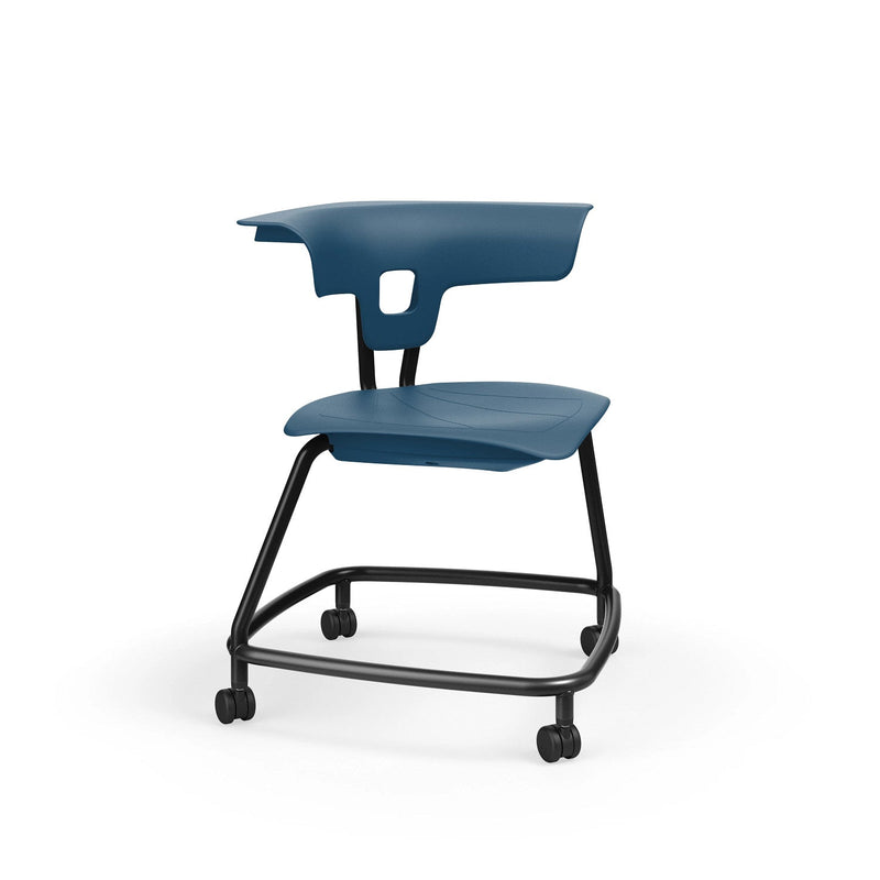Teenager+ Ruckus Stack Chair Without Storage Rack, Sky Blue Chrome Learning SPACE