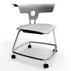 Teenager+ Ruckus Stack Chair Without Storage Rack-Classroom Chairs,Dropship,Full Size Seating,KI Europe,Movement Chairs & Accessories,Ruckus,Seating,Wellbeing Furniture-Cool Grey-Chrome-RuckusStack460-CoolGry/Chm-Learning SPACE