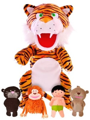 Tellatale Jungle Book Hand Puppet Set with Finger Puppets-Calming & Anxiety,communication,Fiesta Crafts,Gifts for 5-7 Years Old,Helps With,Imaginative Play,Neuro Diversity,Primary Books & Posters,Primary Literacy,Puppets & Theatres & Story Sets,Stock-Learning SPACE